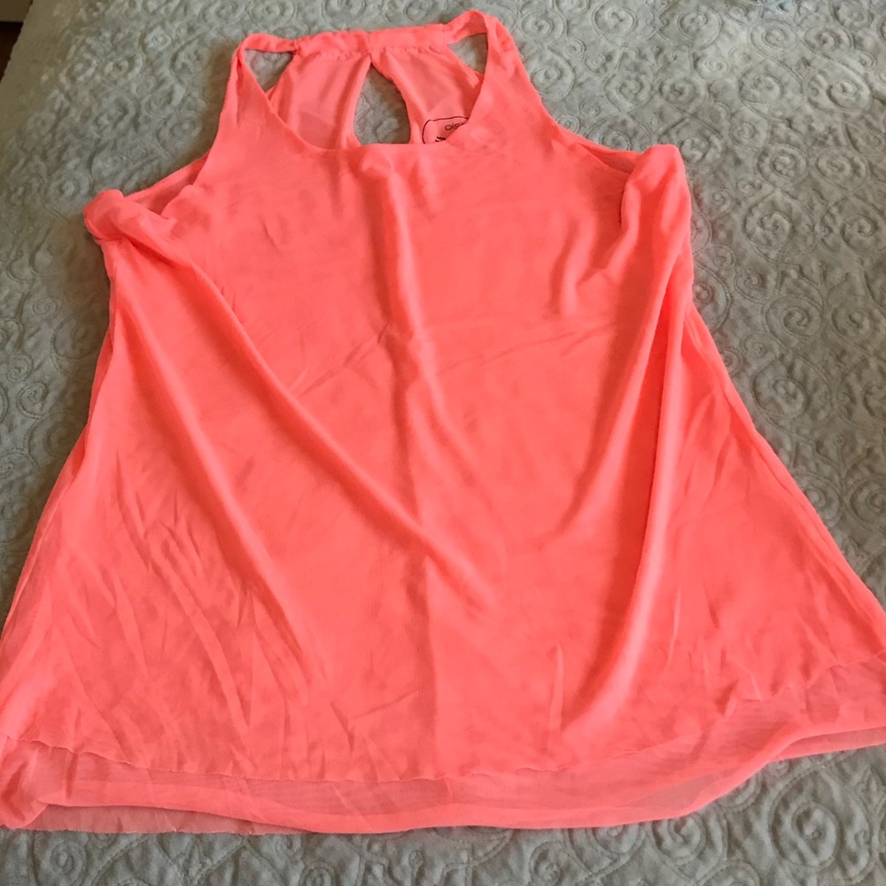 Peach pink workout tank